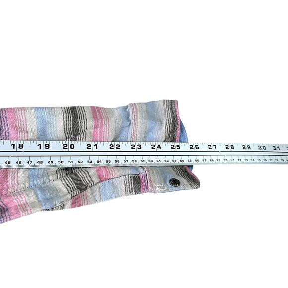 Faherty Reversible Belmar Shirt Men’s Large Striped Blue Pink Long Sleeve Button - Picture 11 of 12